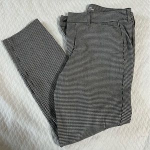 High rise pixie checkered pants